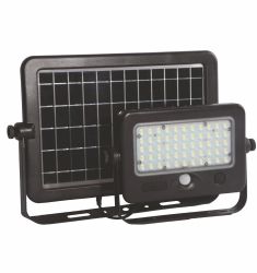 Мултифункционален LED Соларен Прожектор 10W 1100lm 4000K 26.64Wh черна OMU Lighting