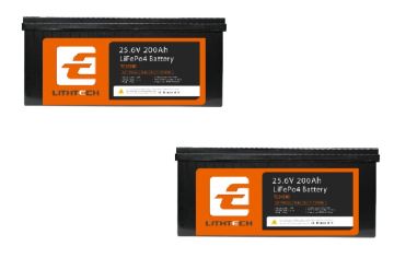 2 x 24V 200Ah LiFePO4 Батерия с Bluetooth Lithtech