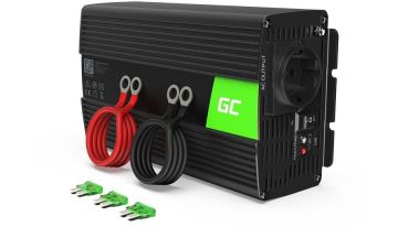 Green Cell Power Inverter 12V to 230V 1000W/2000W Pure sine wave - EAN: 5902719427886 - PGR-028