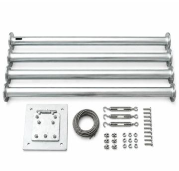 4m Mast Tower & Accessories for Wind Generators IstaBreeze for 40kg Load 3 Steel Ropes