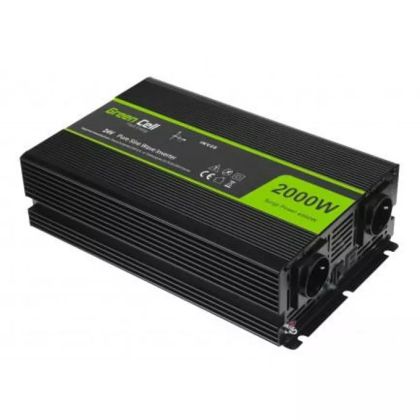 Green Cell Инвертор 24V към 230V 2000W/4000W Чиста синусоида - EAN: 5903317228363 - PGR-048