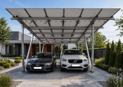 CARPORT Construction Set 2 cars 18 panels 2278х1134mm  Full Waterproof