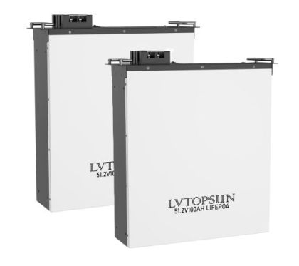 2 Броя х 5.12kWh LiFePO4 Батерия за Стена/Под TOPSUN 51.2V 100Ah 6000 Цикъла с WiFi и Bluetooth