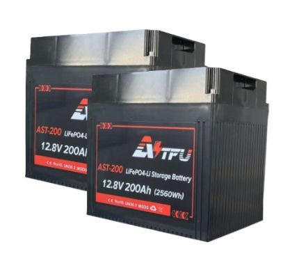 2 x 12.8V 200Ah 2560Wh LiFePO4 Батерия AST с Bluetooth и Подгряване