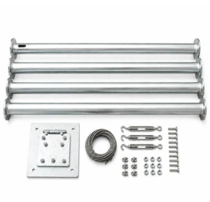 4m Mast Tower & Accessories for Wind Generators IstaBreeze for 40kg Load 3 Steel Ropes