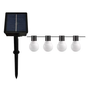 Соларна поредица крушки за градинско осветление 7 метра 20 крушки и 2 метра захранващ кабел 2700K SKU 9094 OPTONICA