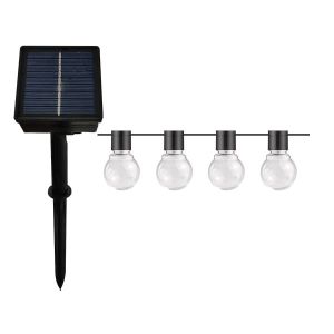 Соларна поредица крушки за градинско осветление 7 метра 20 прозрачни крушки и 2 метра захранващ кабел 2700K SKU 9095 OPTONICA