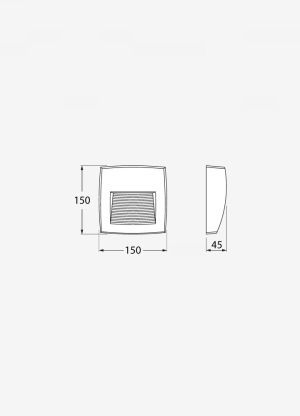 Фасаден аплик IP65 с R7S 3.5W CCT крушка Сив серия LORENZA 150 от FUMAGALLI Italy AS1.000.000.LXJ1K