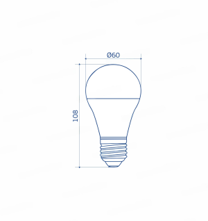 LED Крушка E27 A60 8W 960lm 3000K 3 Години Гарнация OMU Lighting