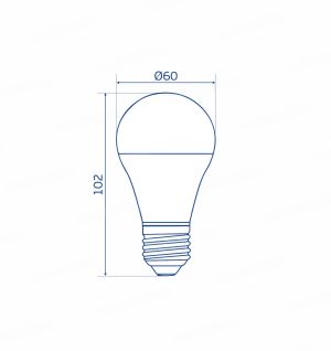 LED Крушка E27 A60 8.5W 806lm 3000K OMU Lighting