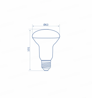 LED Крушка E27 R63 Спот 8W 806lm 3000K OMU Lighting