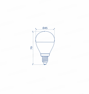 LED Крушка E14 P45 4.9W 470lm 3000K OMU Lighting