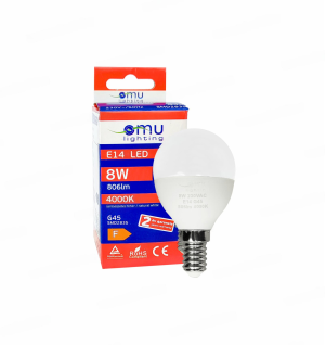 LED Крушка E14 P45 8W 860lm 4000K OMU Lighting