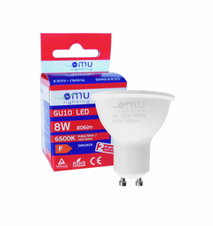 LED Спот Крушка GU10 8W 806lm 6500K OMU Lighting