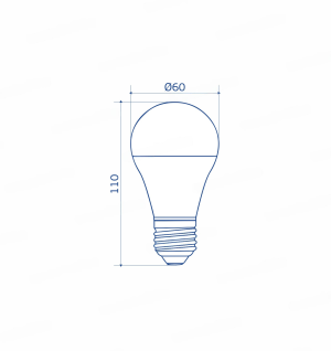 LED Крушка E27 A60 10W 1200lm 3000K 3 Години Гарнация OMU Lighting