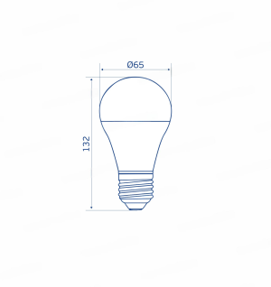 LED Крушка E27 A65 14W 1680lm 3000K 3 Години Гарнация OMU Lighting