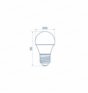 LED Крушка E27 G45 7W 600lm 3000K OMU Lighting