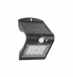 LED Соларна Лампа за стенна BUTTERFLY 1.5W 220lm 4000K 4.44Wh черна OMU Lighting