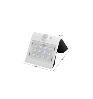 LED Соларна Лампа за стенна BUTTERFLY 1.5W 220lm 4000K 4.44Wh бяла OMU Lighting