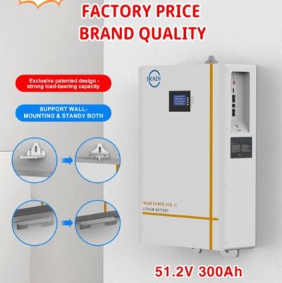 15.36kWh LiFePO4 Floor-Wall Battery KHZH 51.2V 300Ah 6000 Cycles