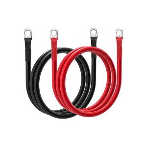 Cables Red/Black Battery - Inverter - Length 1500 mm - 35mm2 - holes 10 - 10mm