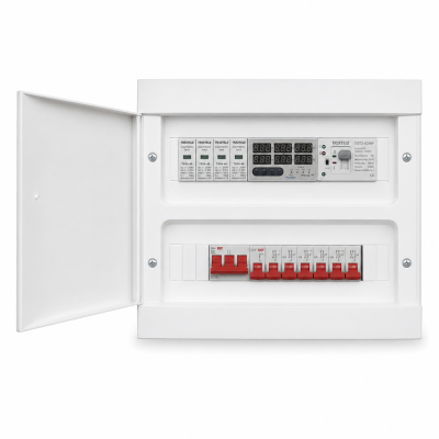 Трифазно AC табло за хибридни инвертори 12-20 KW външен монтаж IP20 с: контактор; пренапрежителна защита; мълниезащитa, ATS и предпазители