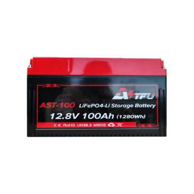 2 x 12.8V 100Ah 1280Wh LiFePO4 Батерия AST с Bluetooth и Подгравяне