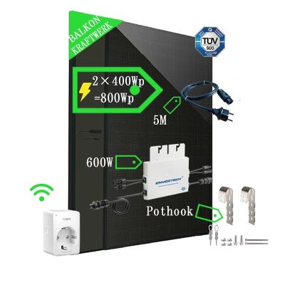 800W Автоматична Соларна Системи за Балкон ENVERTECH Смарт WiFi Контакт